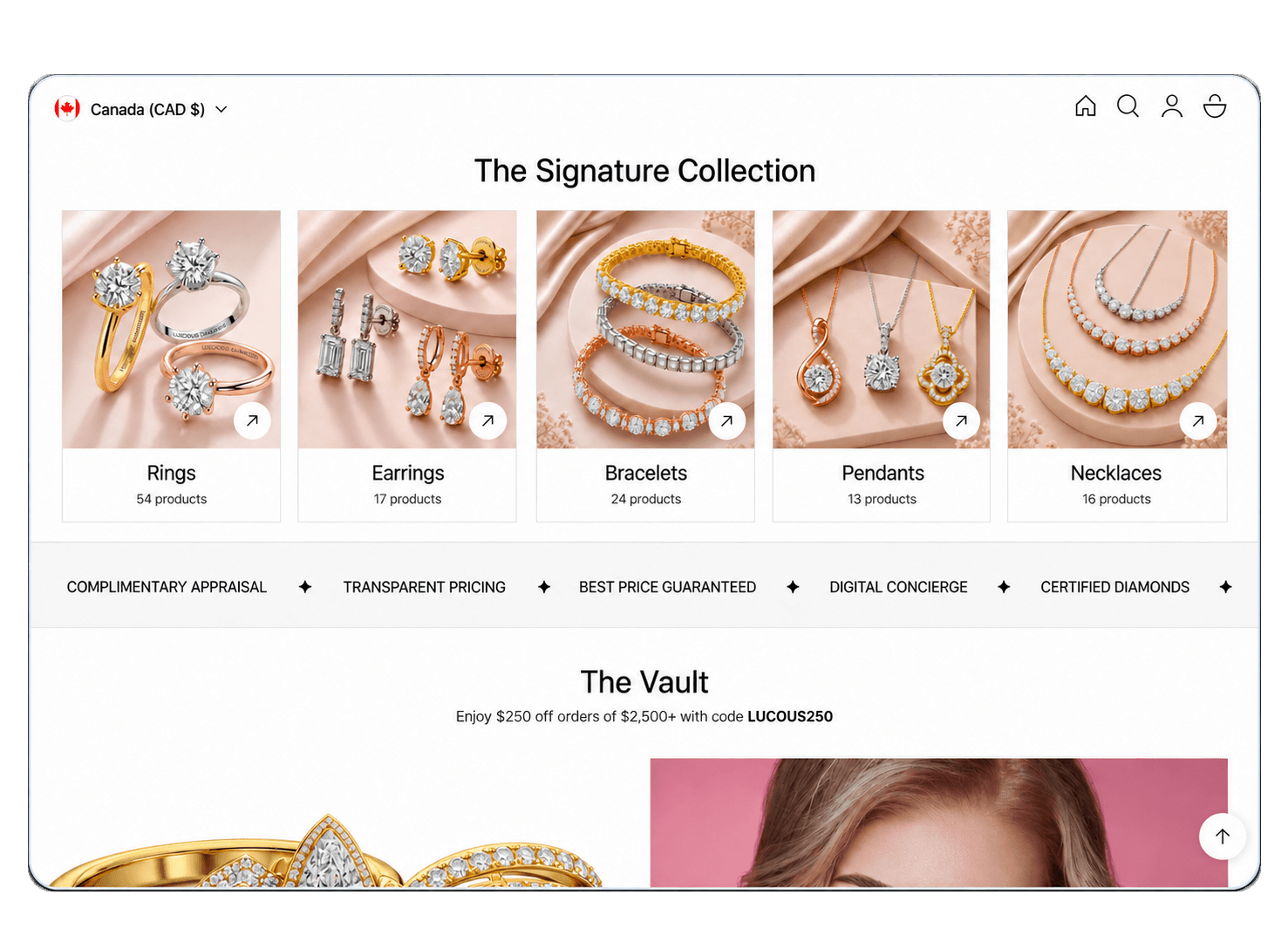 Luscious Diamonds screenshot 1 - Representative platform workspace illustration showing dashboards, records and connected workflows.
